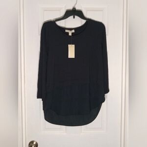 MICHAEL Michael Kors navy long sleeve knit top